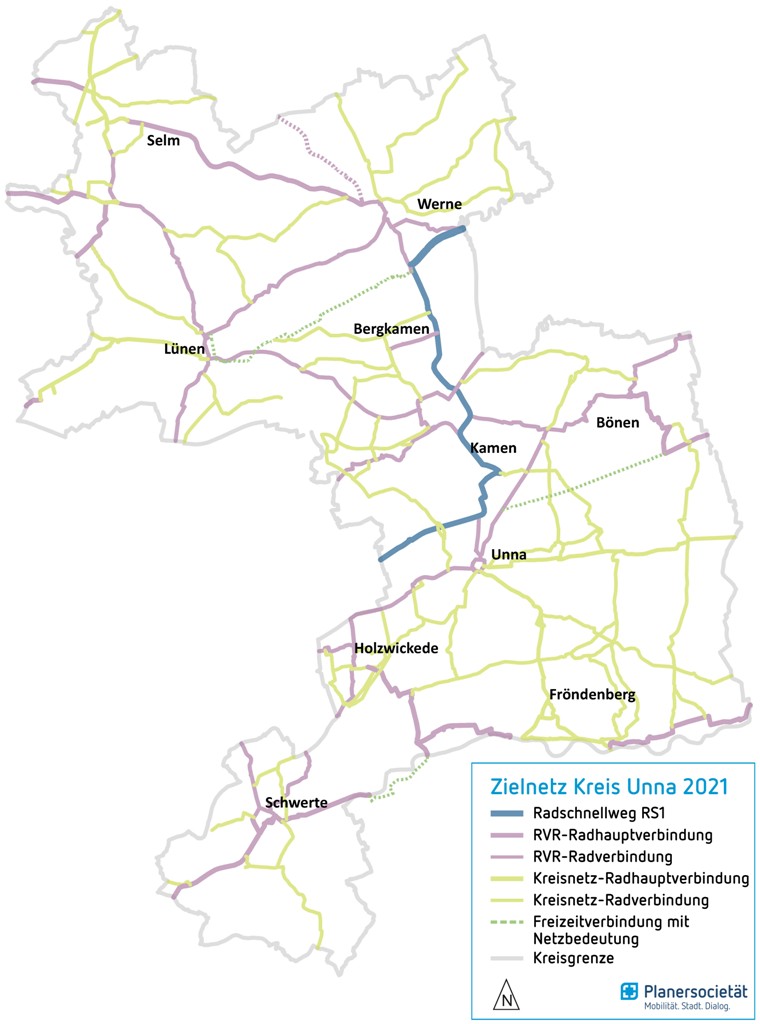 Radverkehrskonzept Kreis Unna – ein hierarchisiertes Kreisradnetz für den Alltagsverkehr