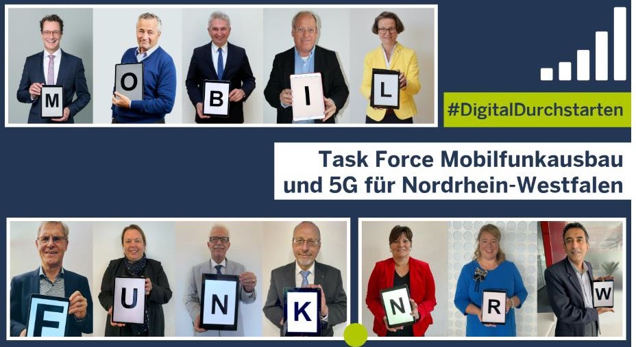 Task Force „Mobilfunkausbau und 5G“ gestartet